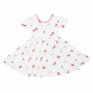 Kyte Baby Twirl Dress in Pink Unicorn